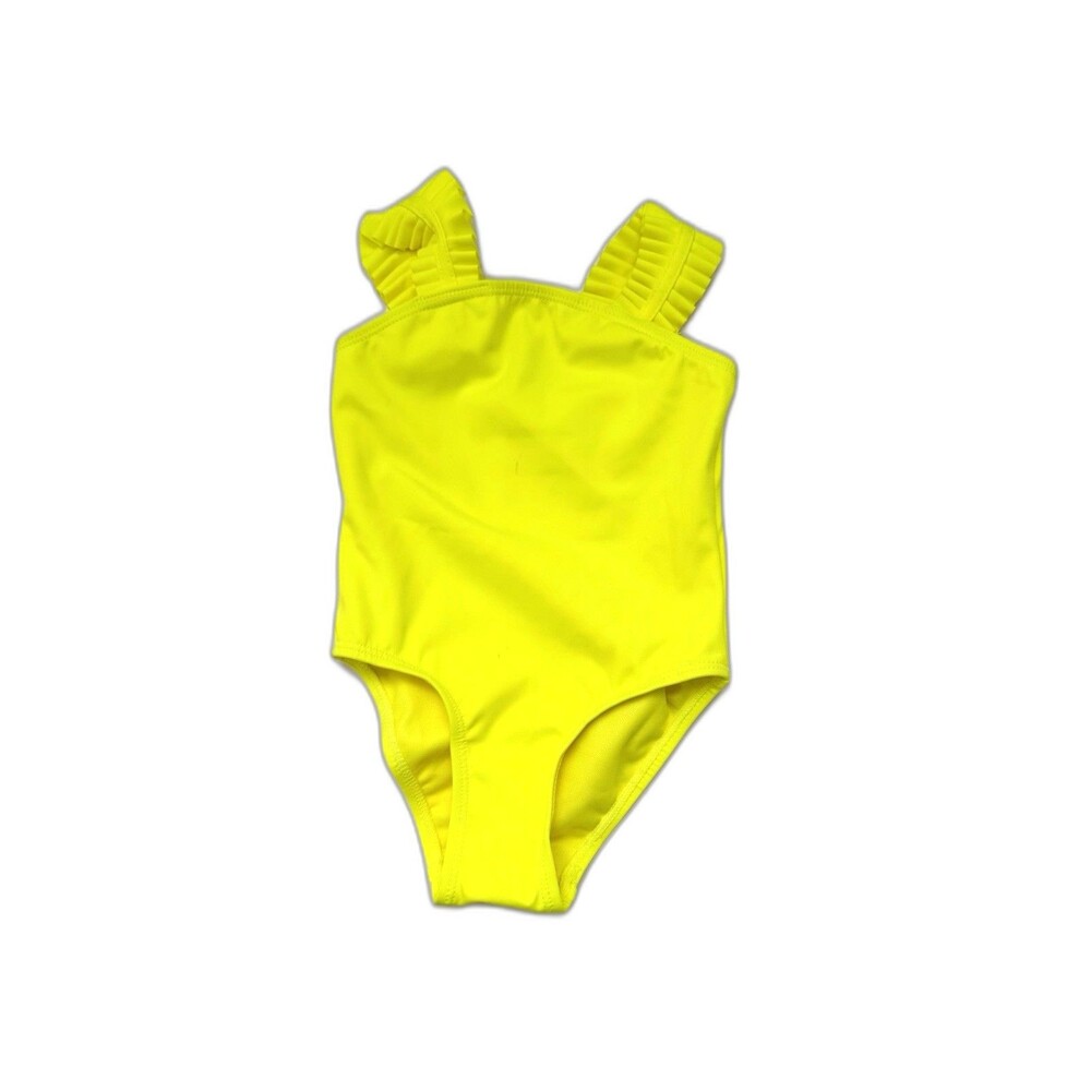 $58 Habitual Kid's Girl's Yellow Stretch Ruffle One-Piece Swimsuit 3